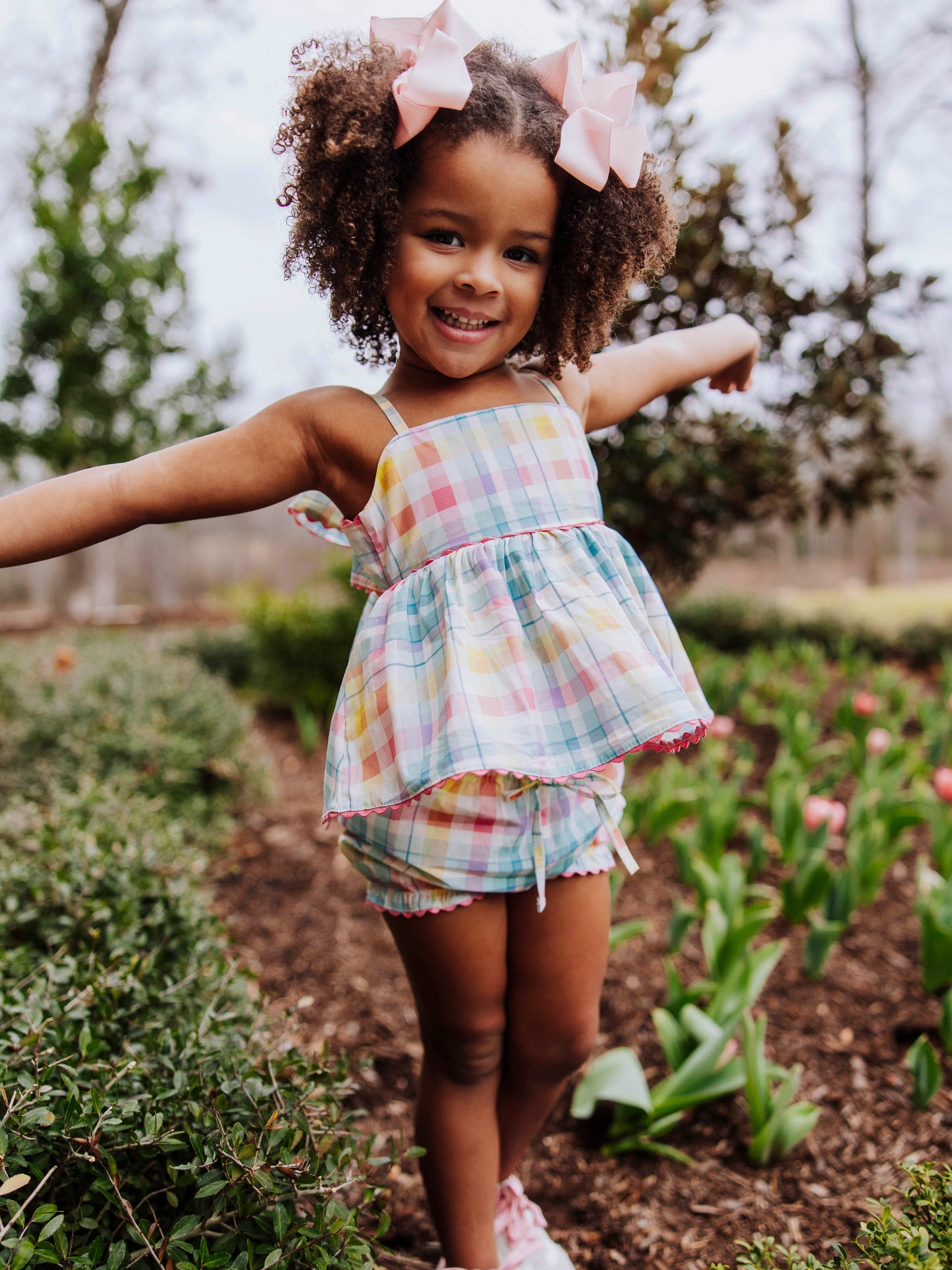 Ellie Tie Set - Sunny Day Plaid