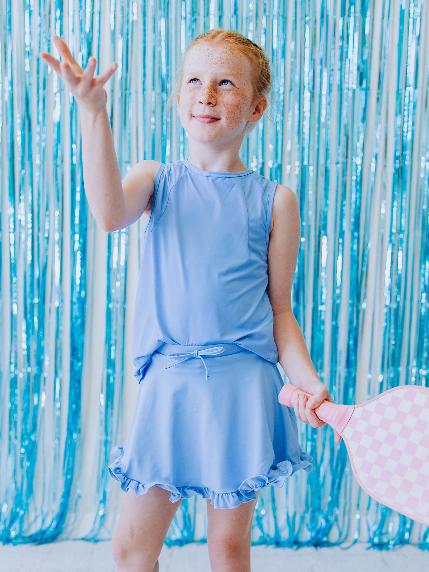 Pleated Tank Top - Blue