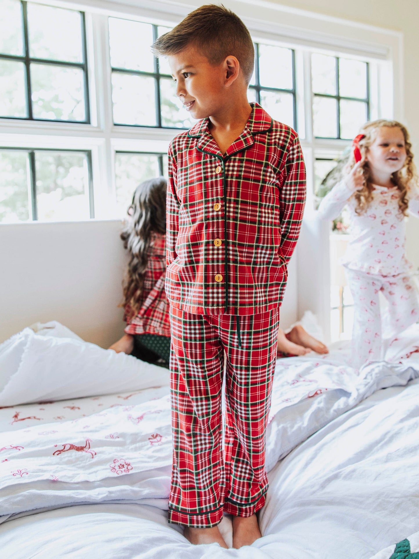 Everyday Button Set - Merry Plaid