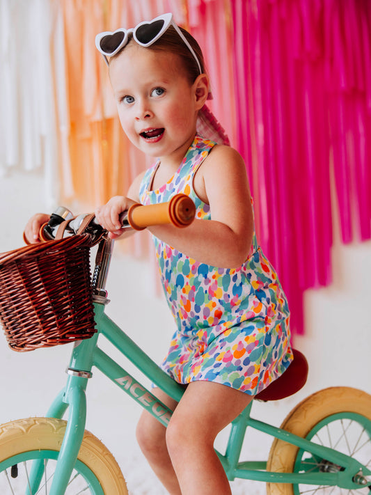 Racerback Tank Dress - Rainbow Dots