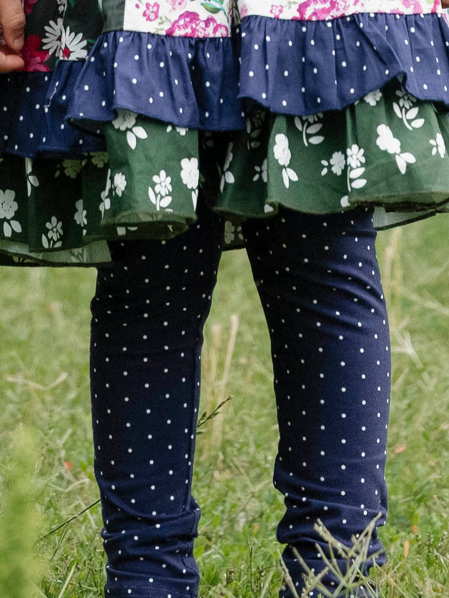 Frankie Leggings - Navy Dotty