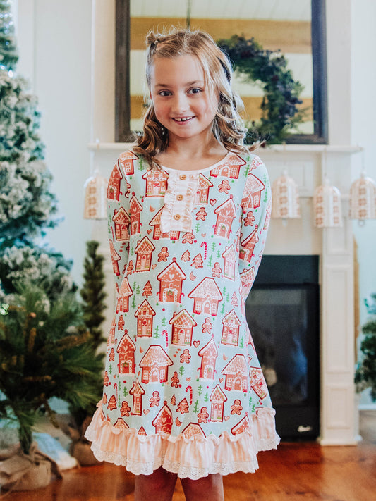 Everyday Play Dress - Gingerbread Town