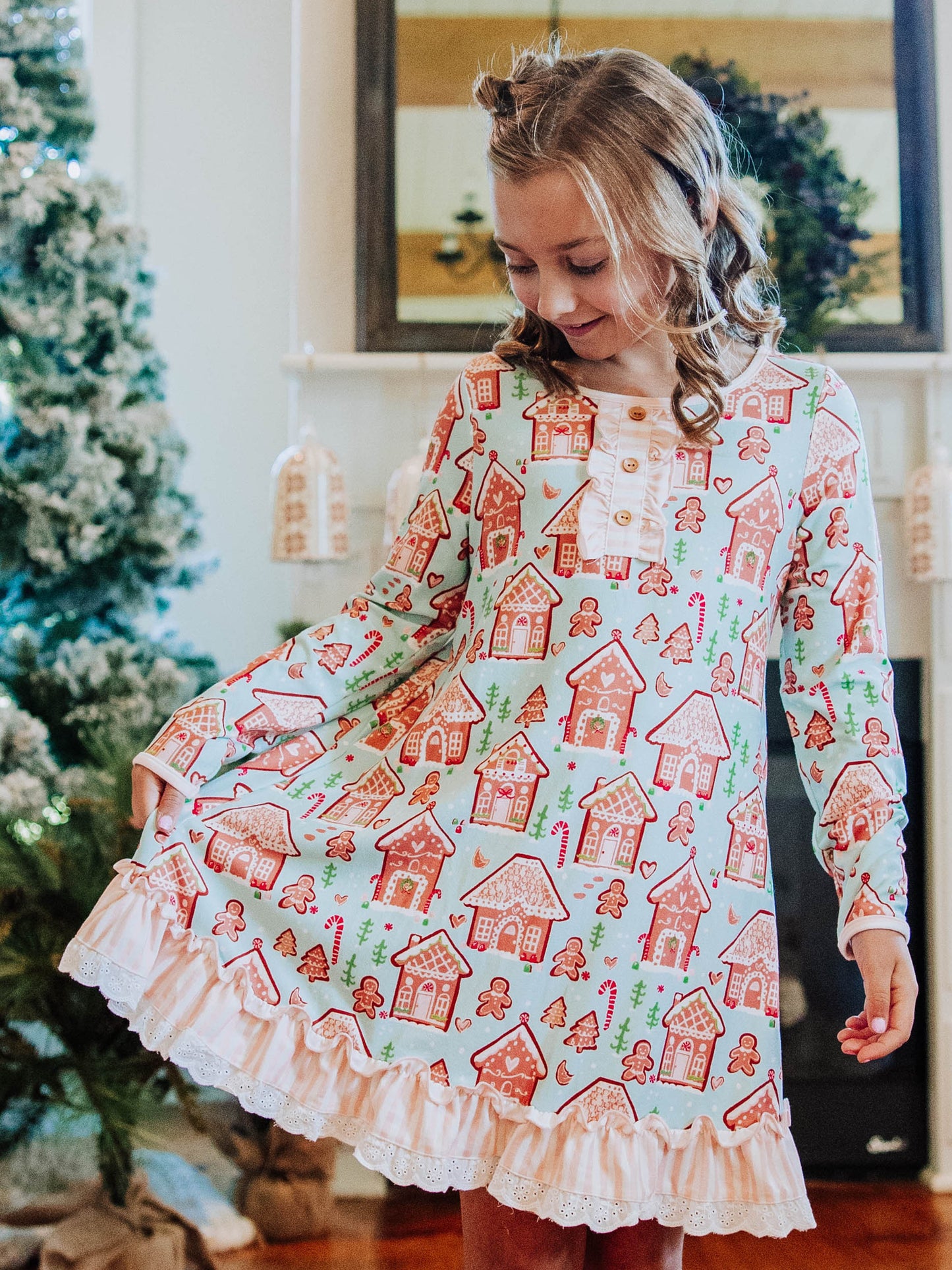 Everyday Play Dress - Gingerbread Town