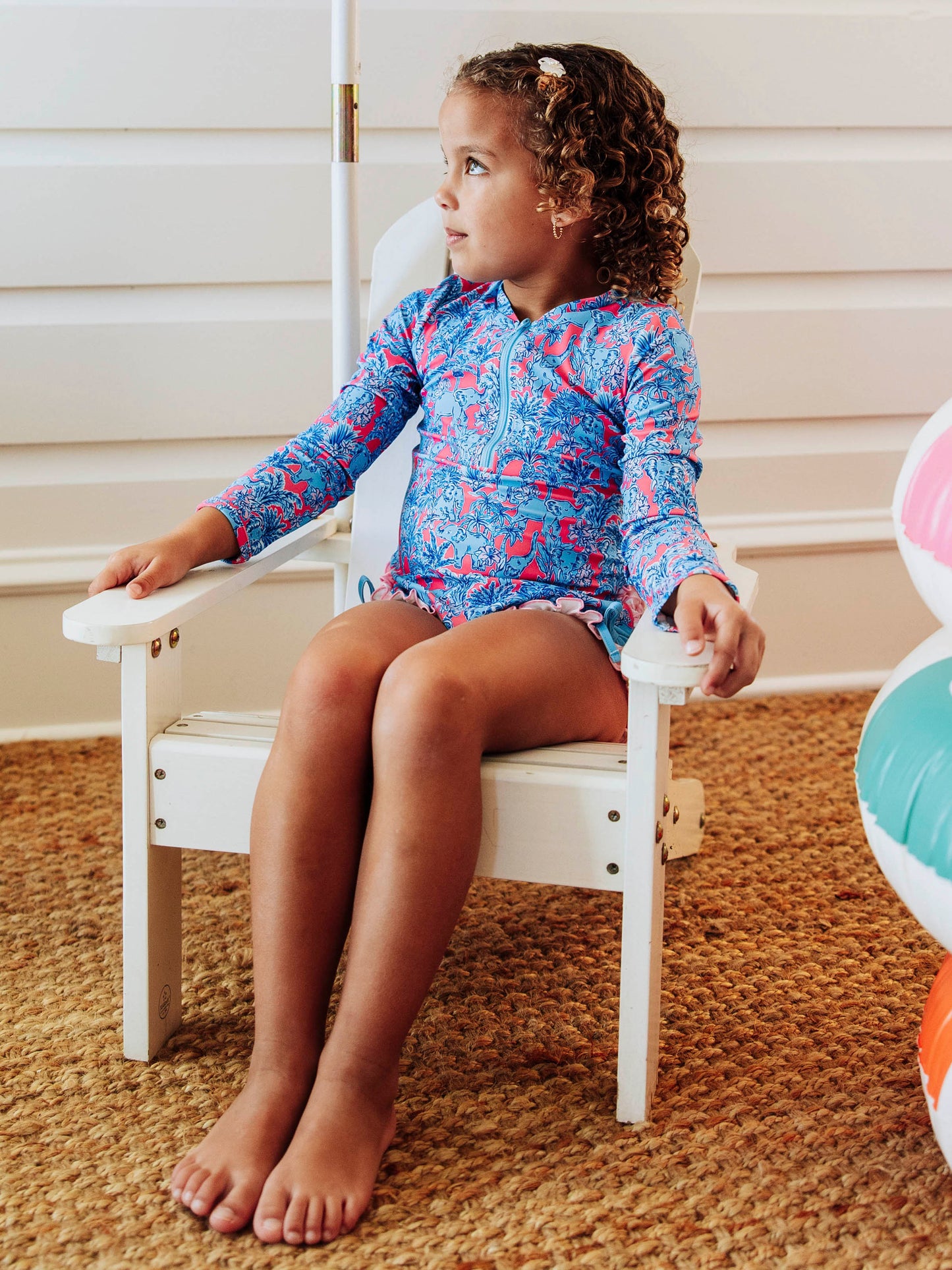 Solid Rash Guard - Pink Elephants