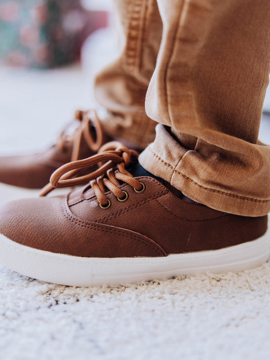 Leather Sneaker - Brown