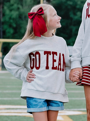 Mock Neck Sweatshirt - Maroon Go Team
