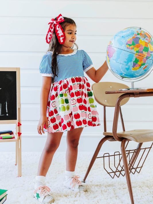 Ruffled Pocket Tunic Set - All the Apples
