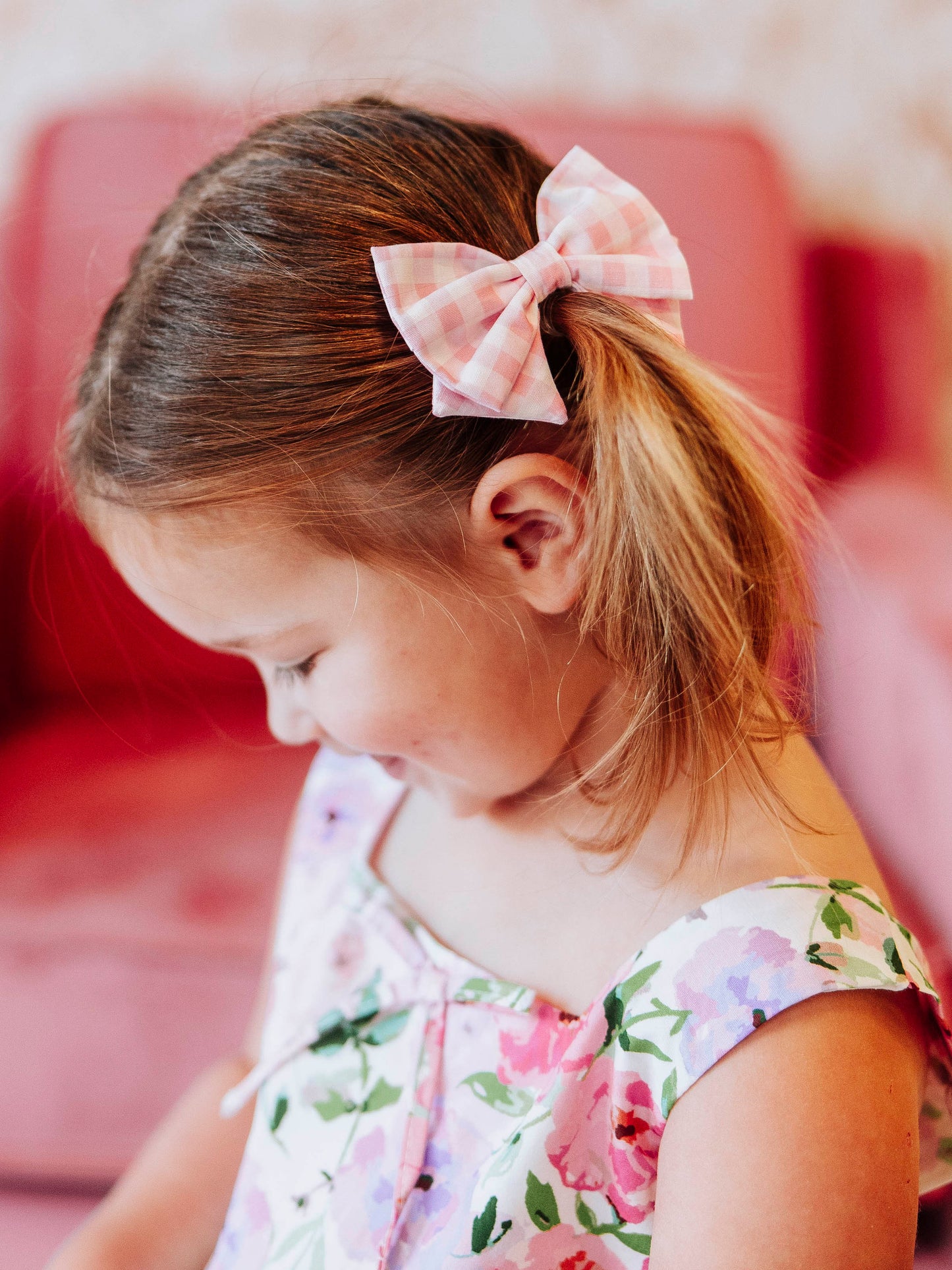 Bow Set Duo - Pink Gingham