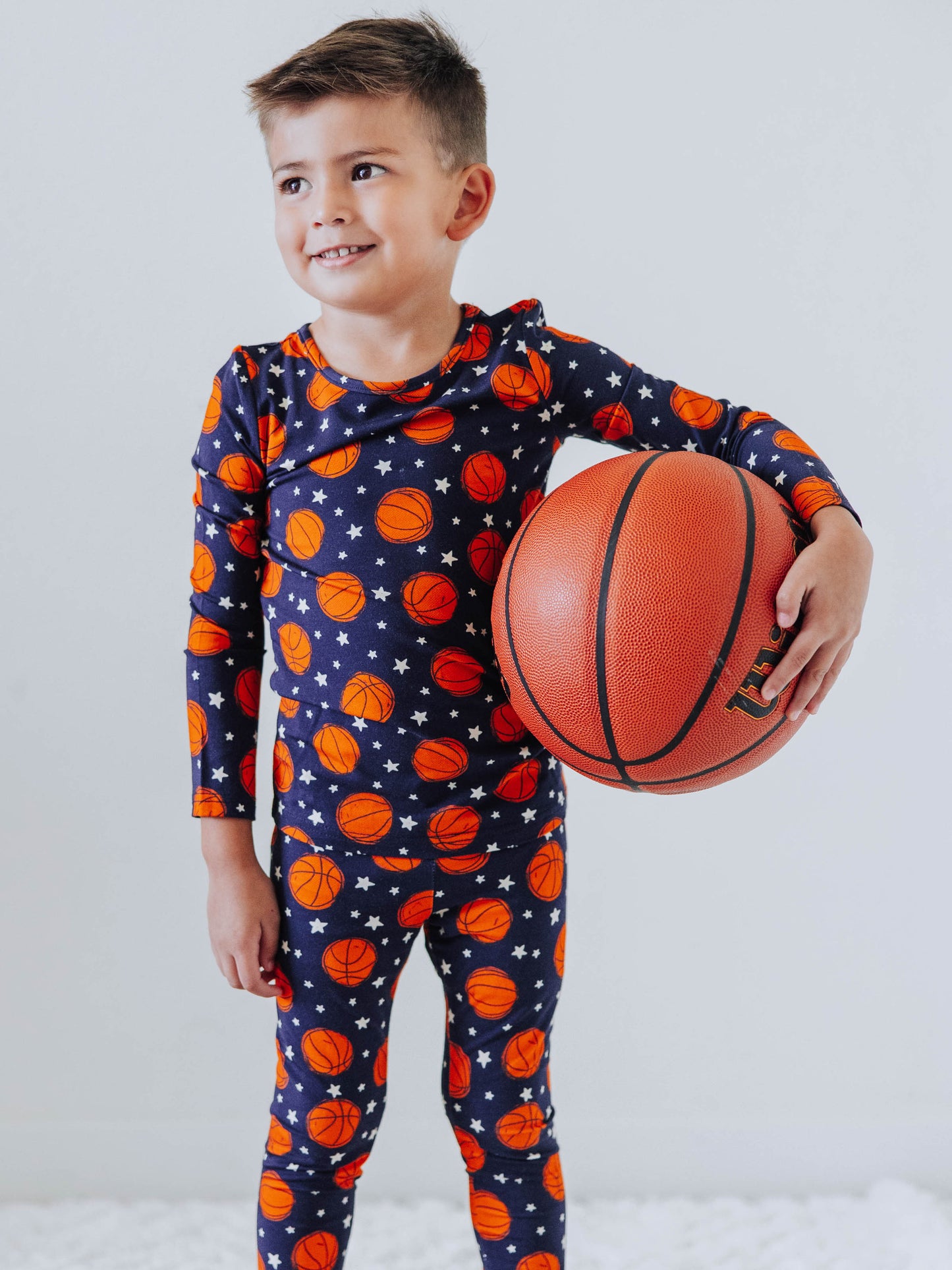 Cloud Fitted Pajamas - Basketball Allstars Navy