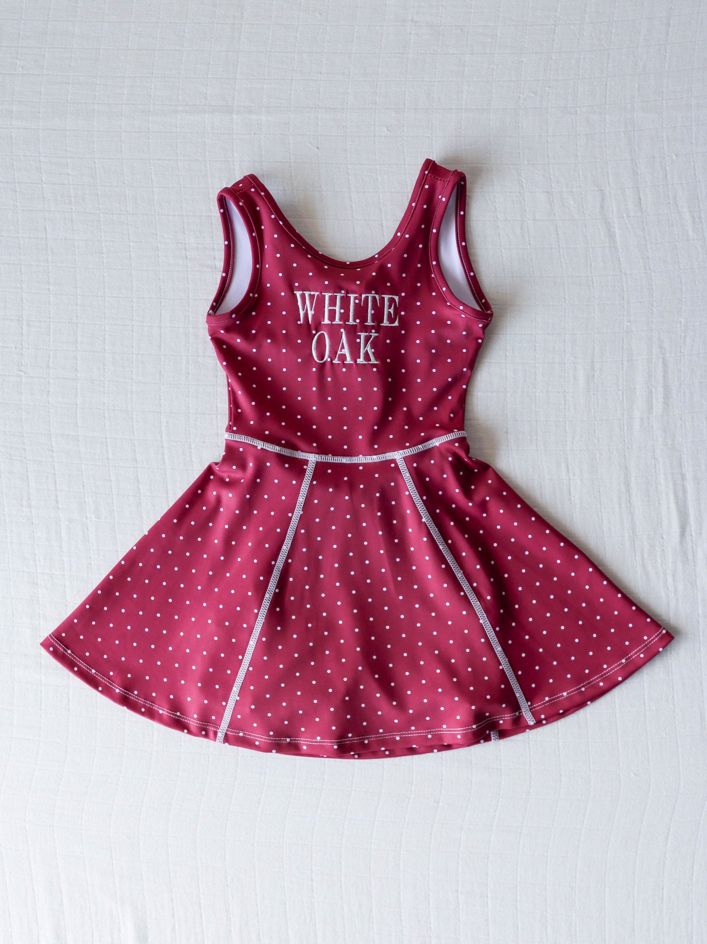 Tennis Dress - Maroon Dot