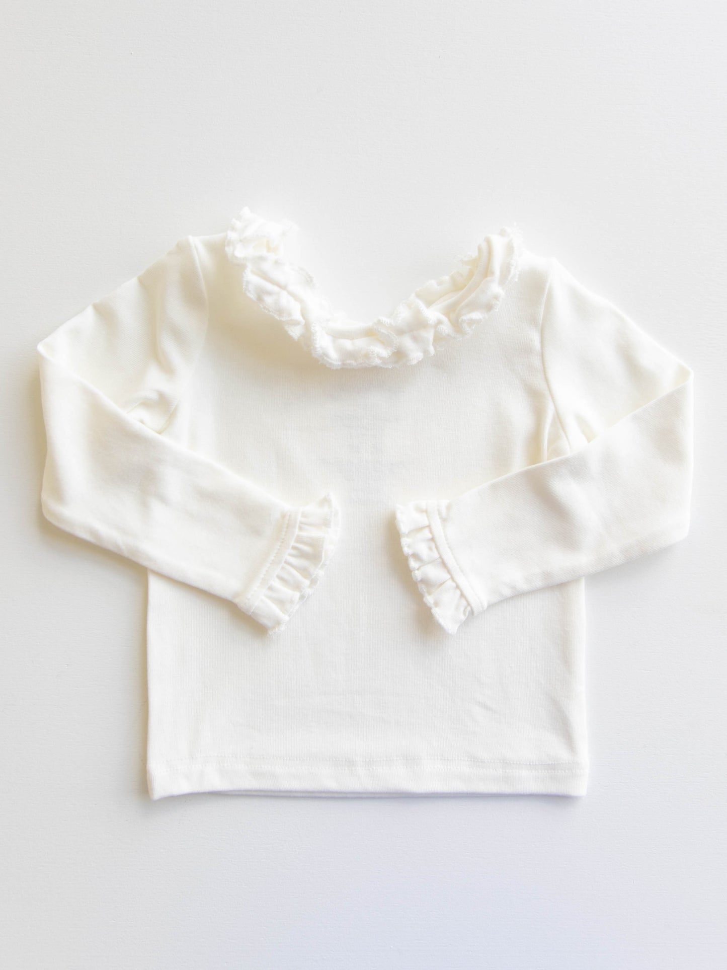 Ruffled Layering Top - Ivory (Flawed)