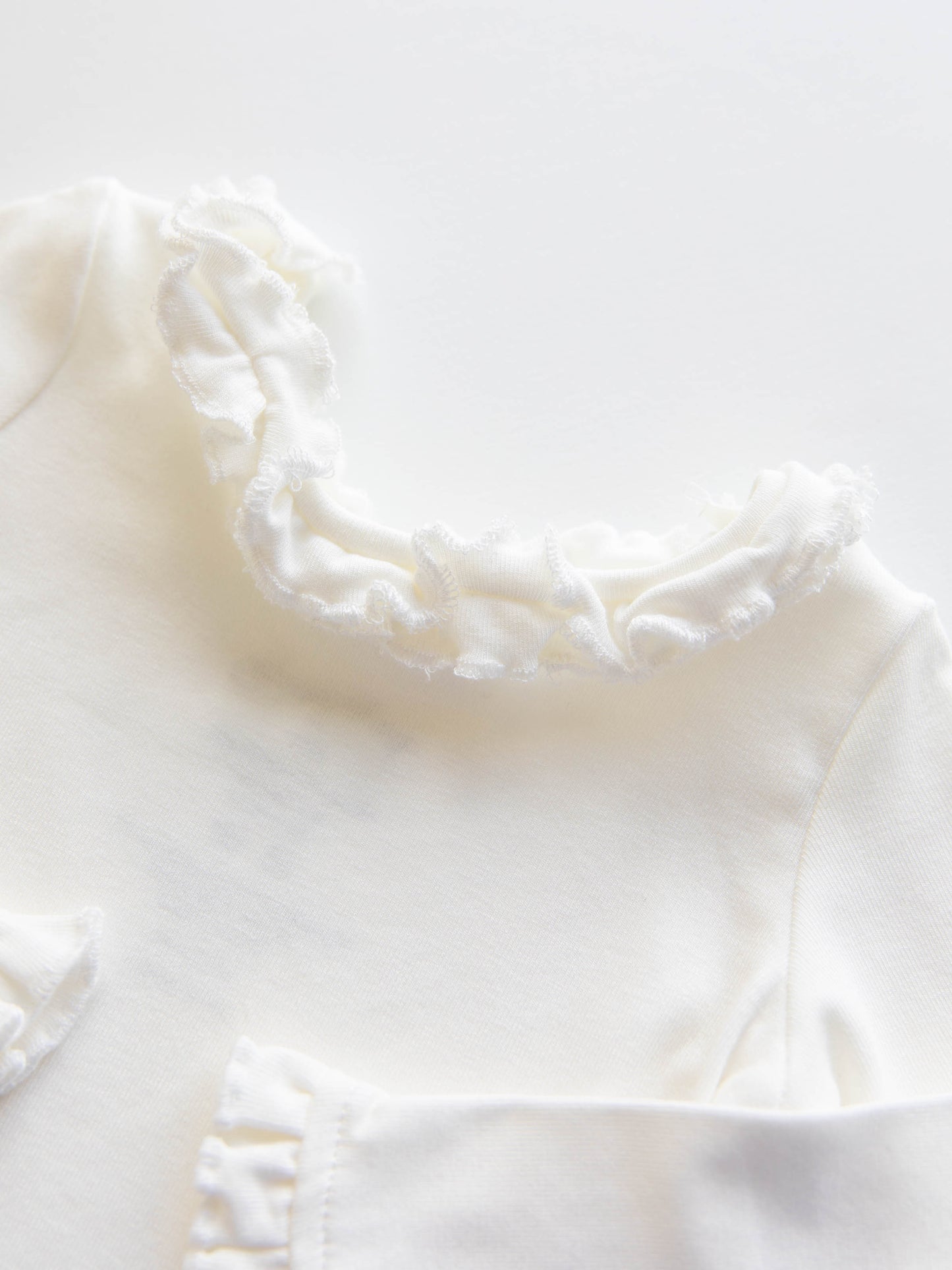 Ruffled Layering Top - Ivory (Flawed)