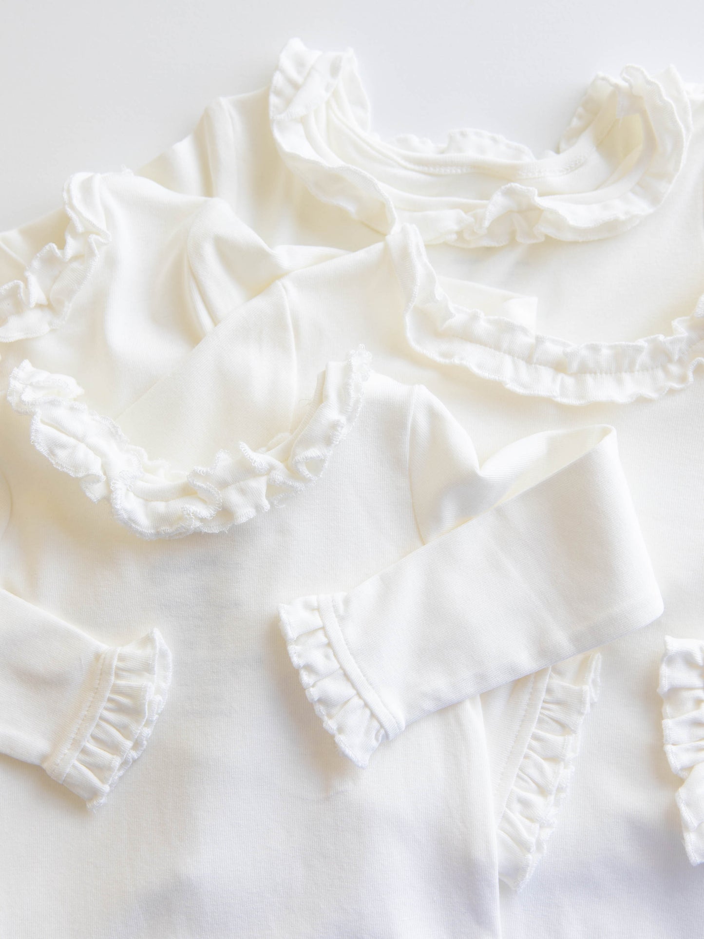 Ruffled Layering Top - Ivory (Flawed)