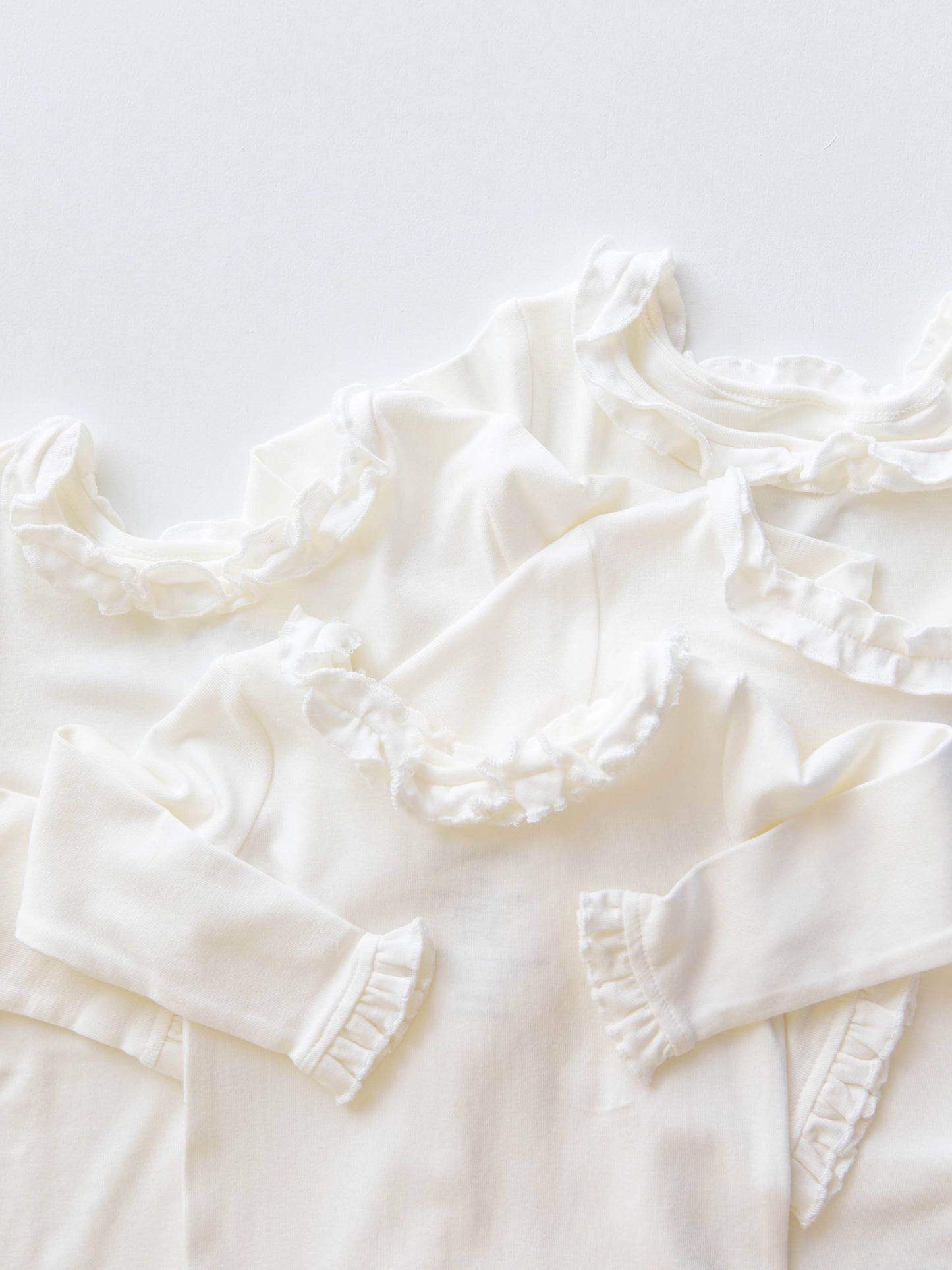 Ruffled Layering Top - Ivory (Flawed)