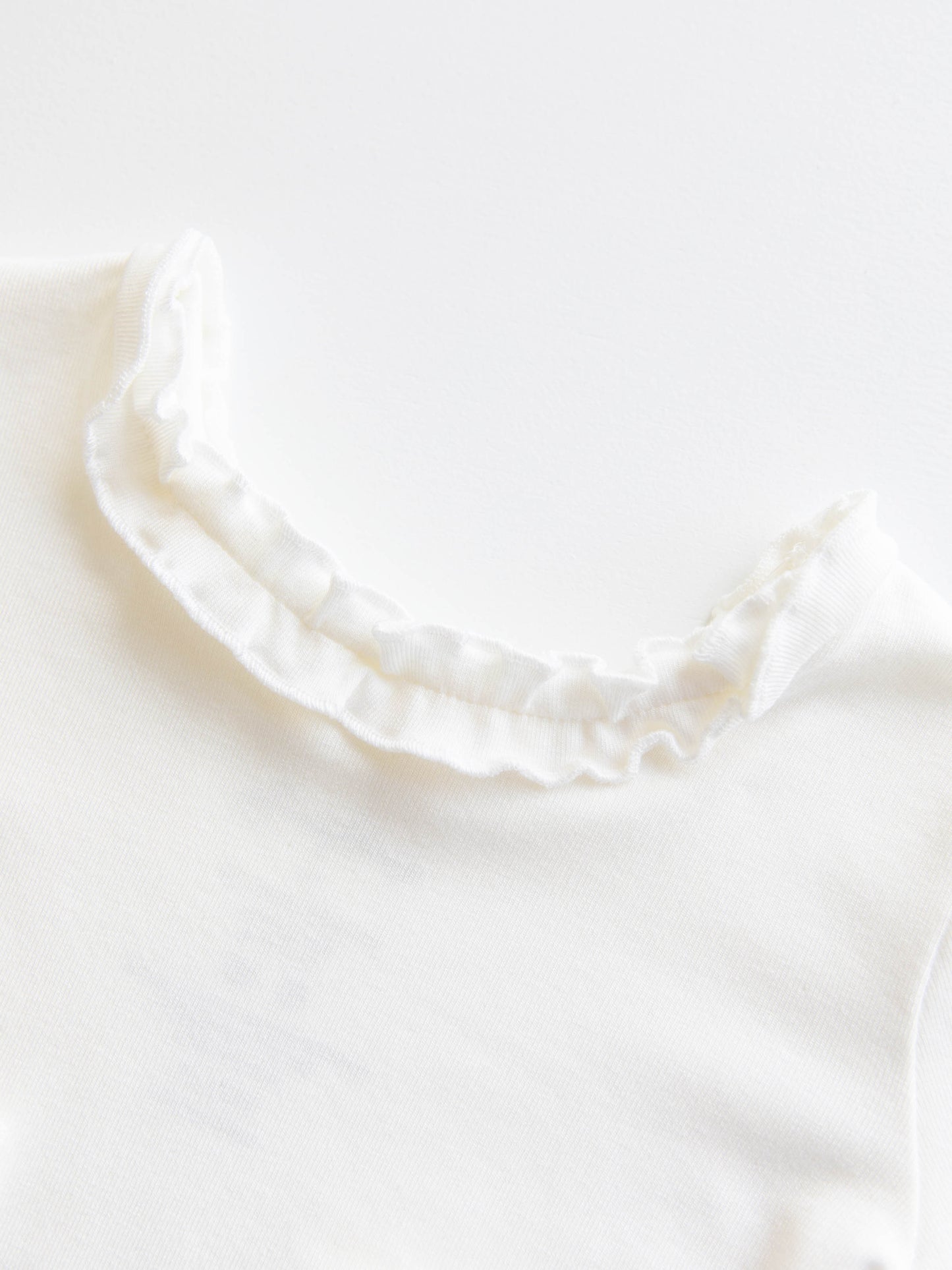 Ruffled Layering Top - Ivory (Flawed)