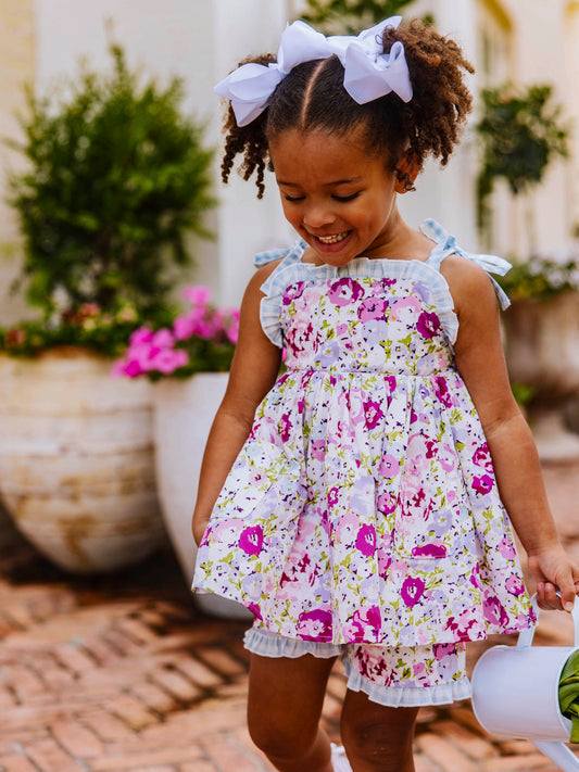 Bonnie Tunic Set - Violet Carnations