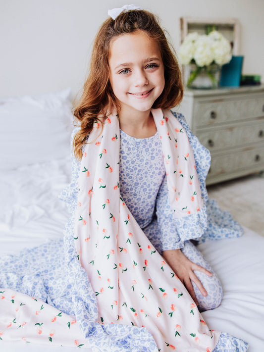 Cloud Fitted Pajamas - Lovely Petals
