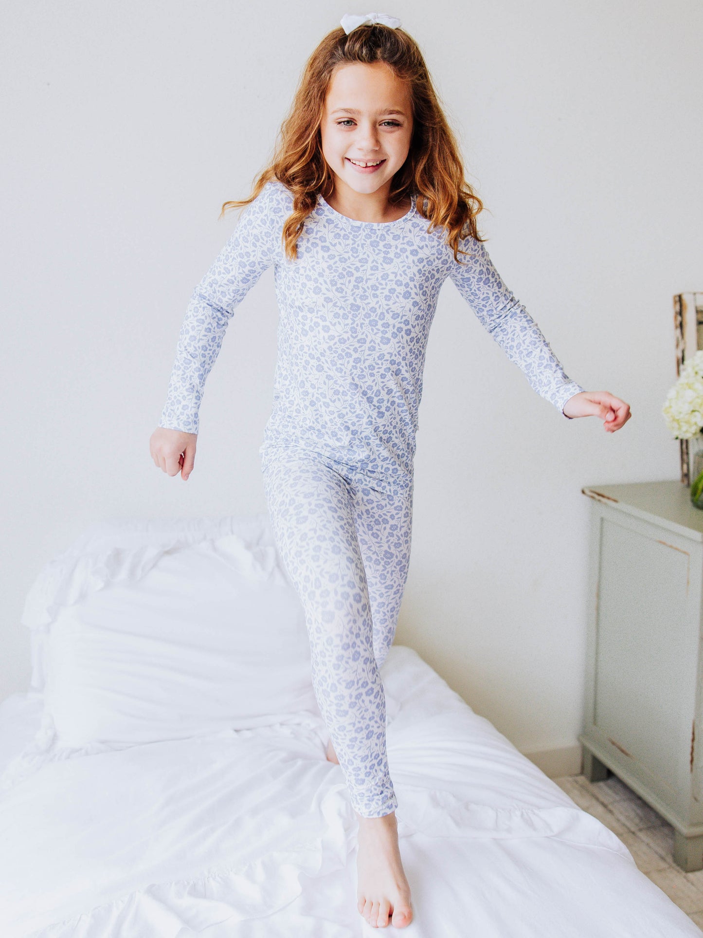 Cloud Fitted Pajamas - Lovely Petals