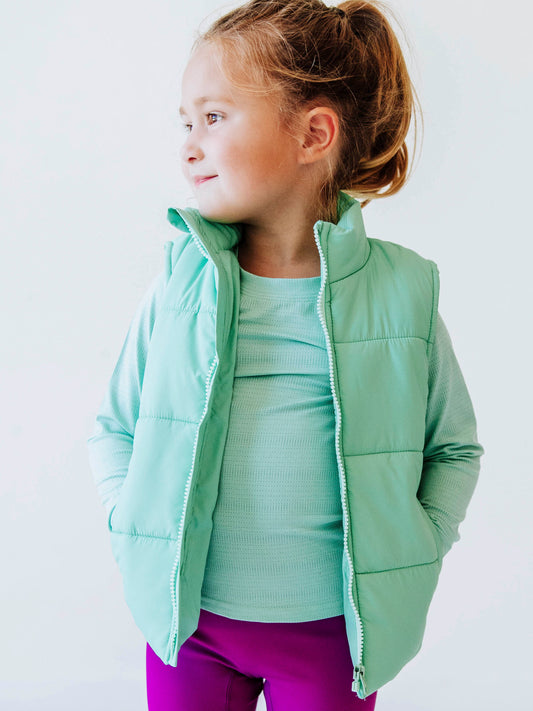 Puffer Vest - Seafoam