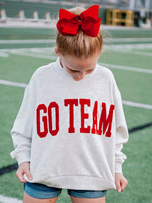 Mock Neck Sweatshirt - Crimson Go Team