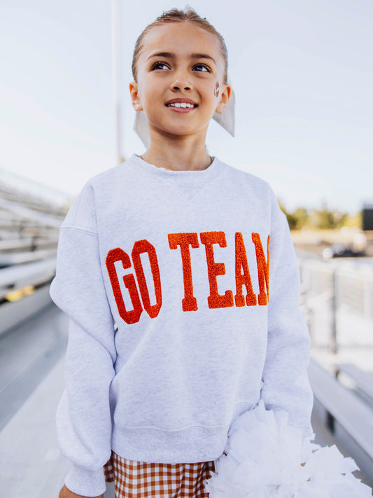 Warm Knit Sweatshirt - Go Team Burnt Orange