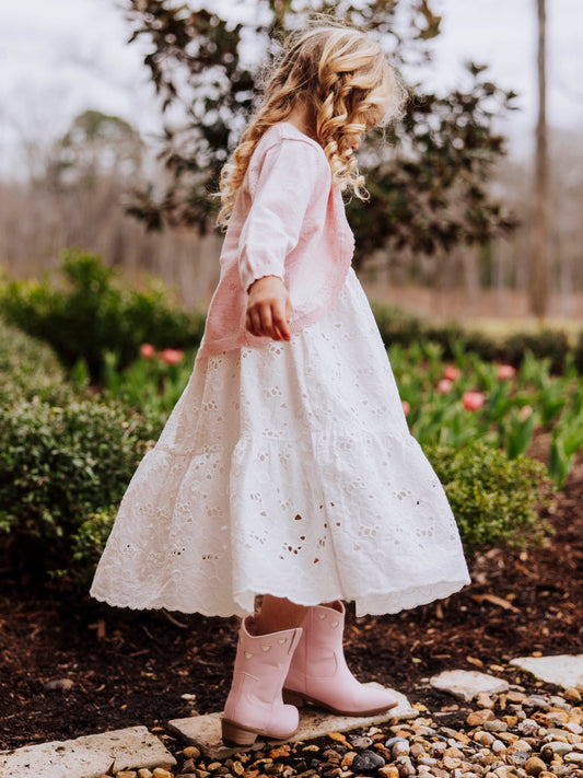 Smocked Sundress - White Eyelet Lace