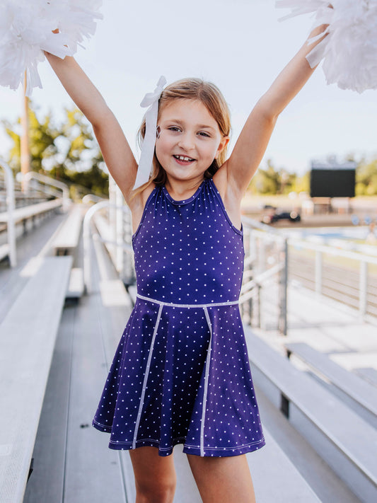 Tennis Dress - Indigo Dot