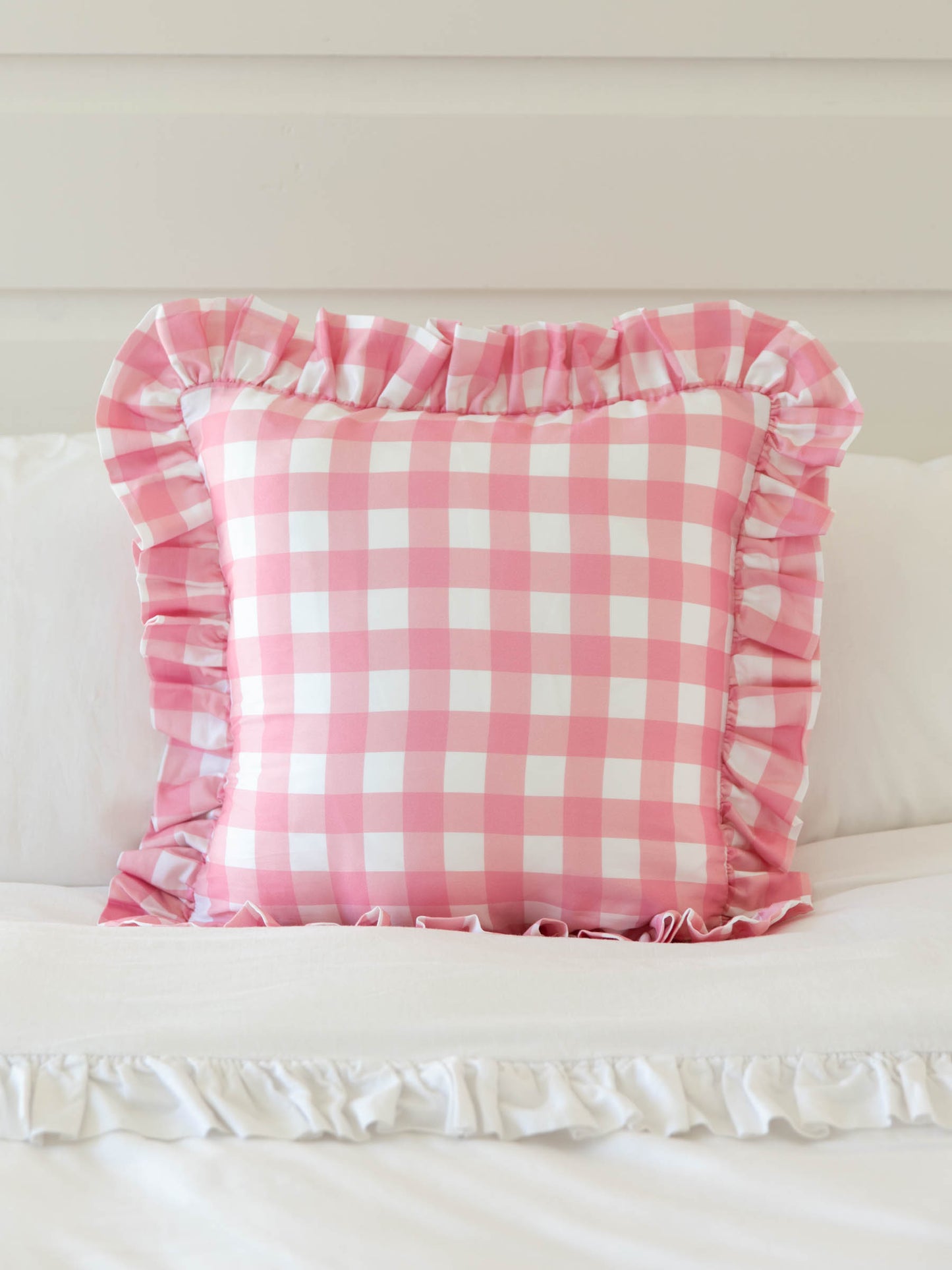 16 x 16 Pillow Cover - Pink Check