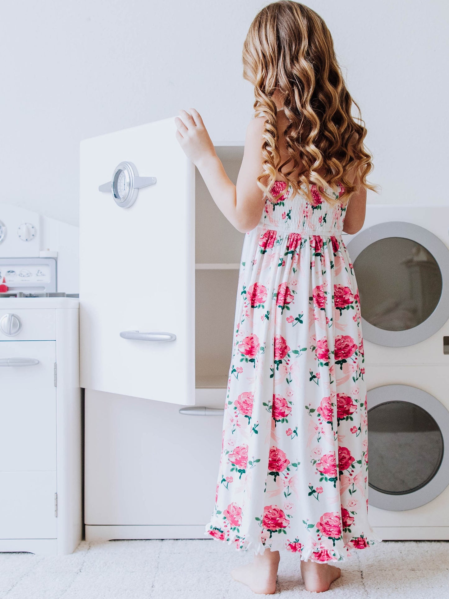 Maxi Play Dress - Pink Rose Bouquet