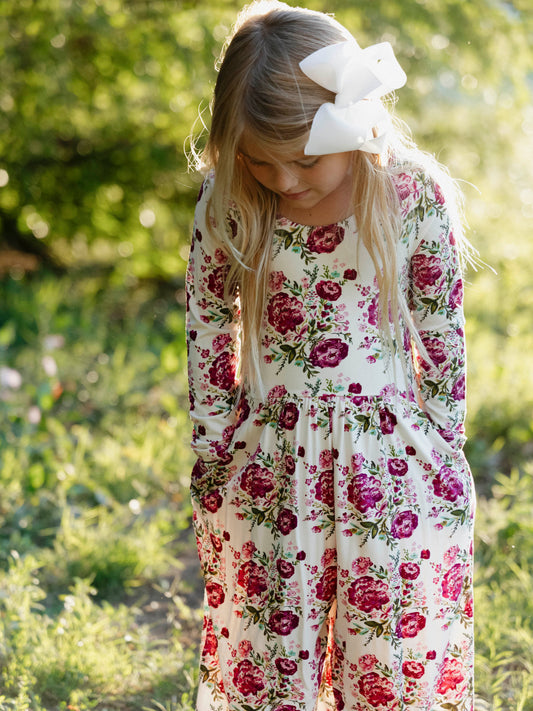 Leggy Romper - Autumn Flowers