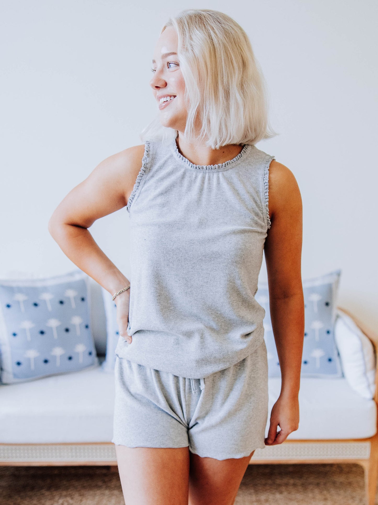 Women's Luxe Tank Set - Warm Gray