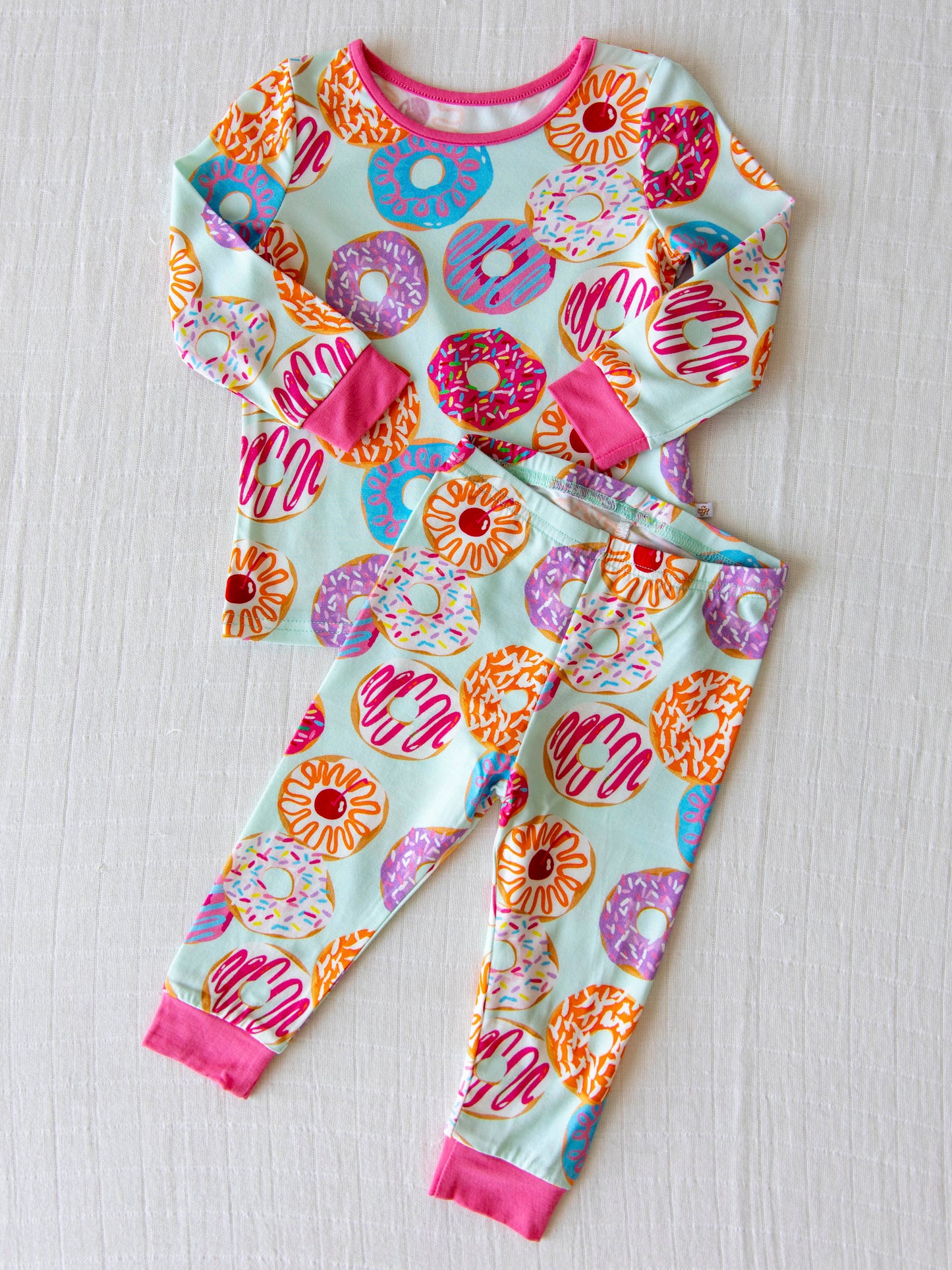 Cloud Fitted Pajamas - Colorful Donuts