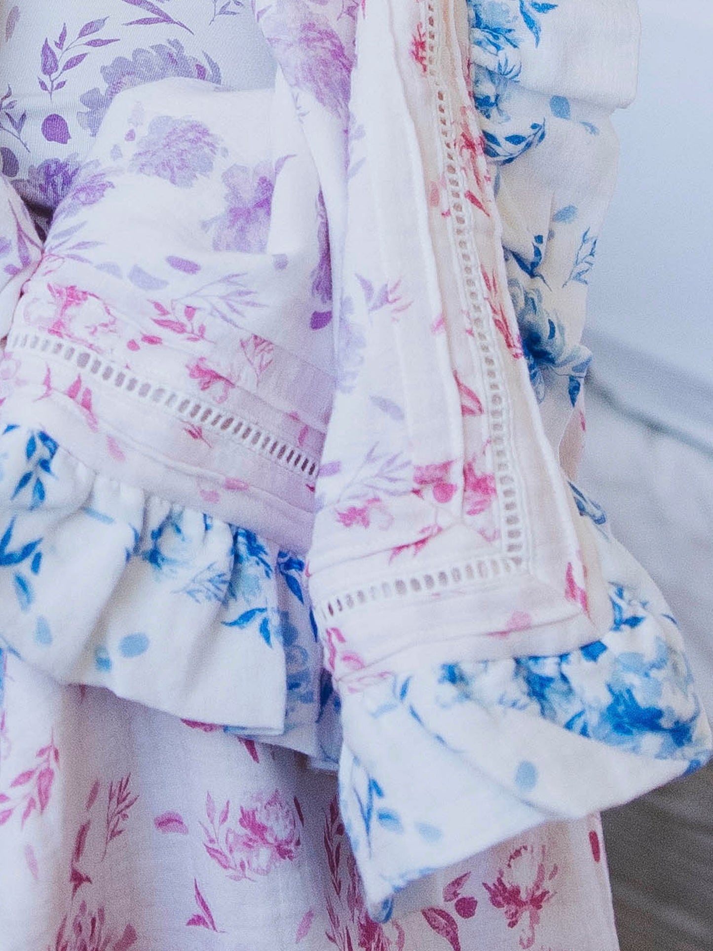 Keepsake Lace Swaddle - Falling Petals