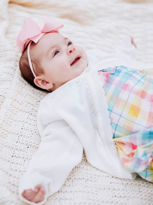 Flutter Bow Bubble - Sunny Day Plaid