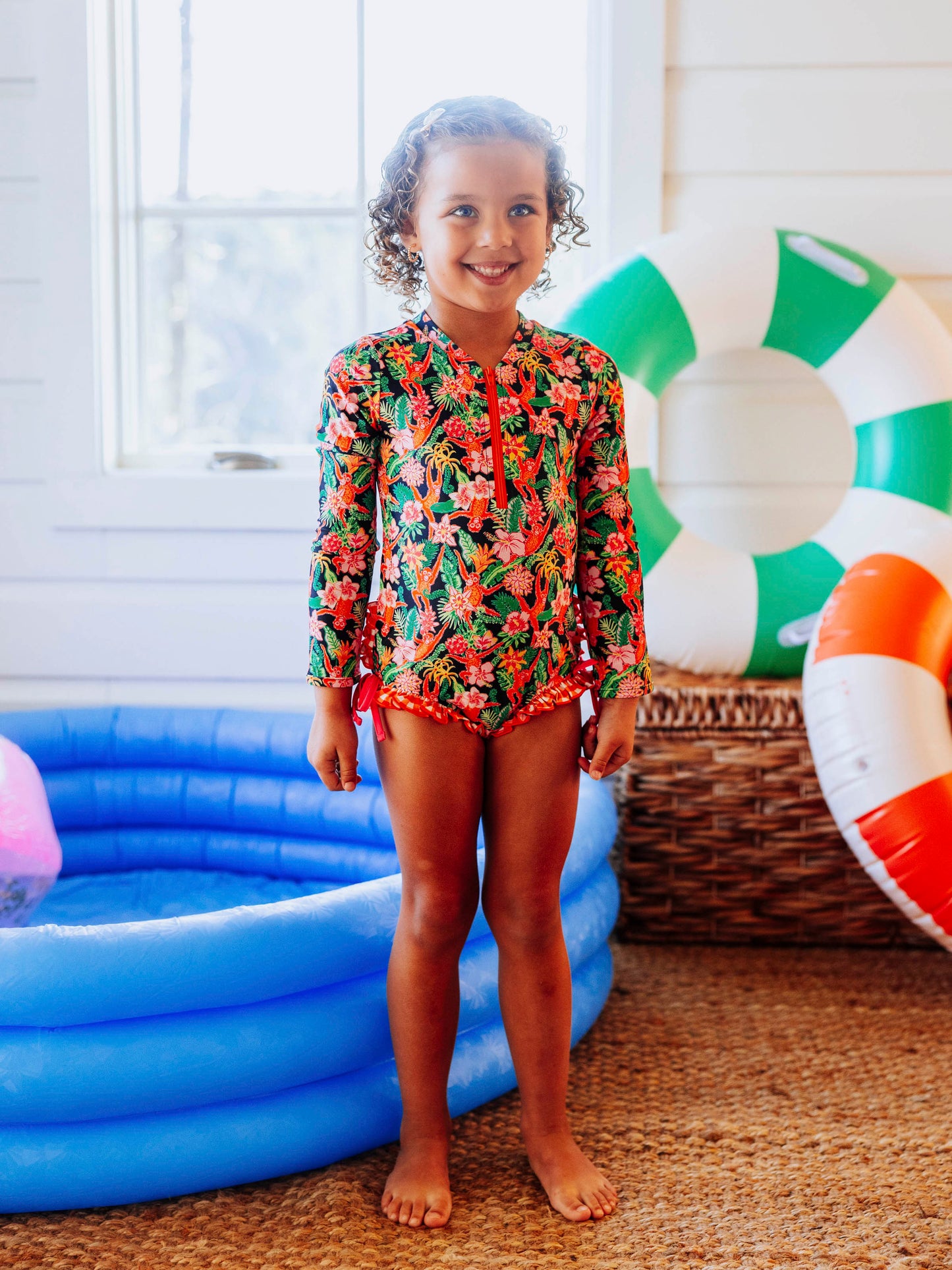 Solid Rash Guard - Tropical Monkeys