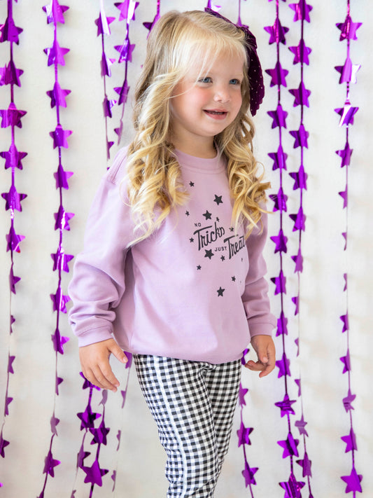 Warm Knit Sweatshirt - No Tricks Plum