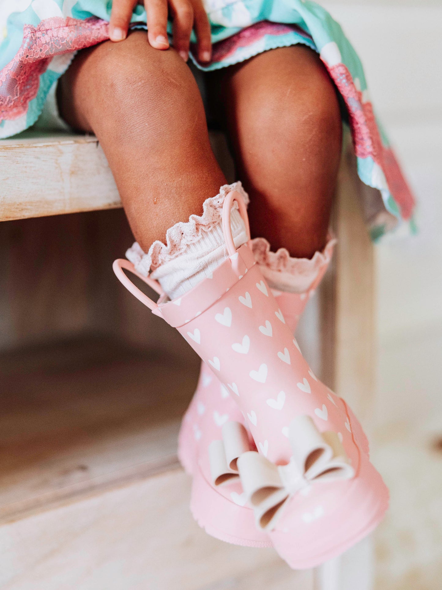 Cheery Rain Boots - Hearts