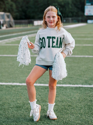 Mock Neck Sweatshirt - Green Go Team