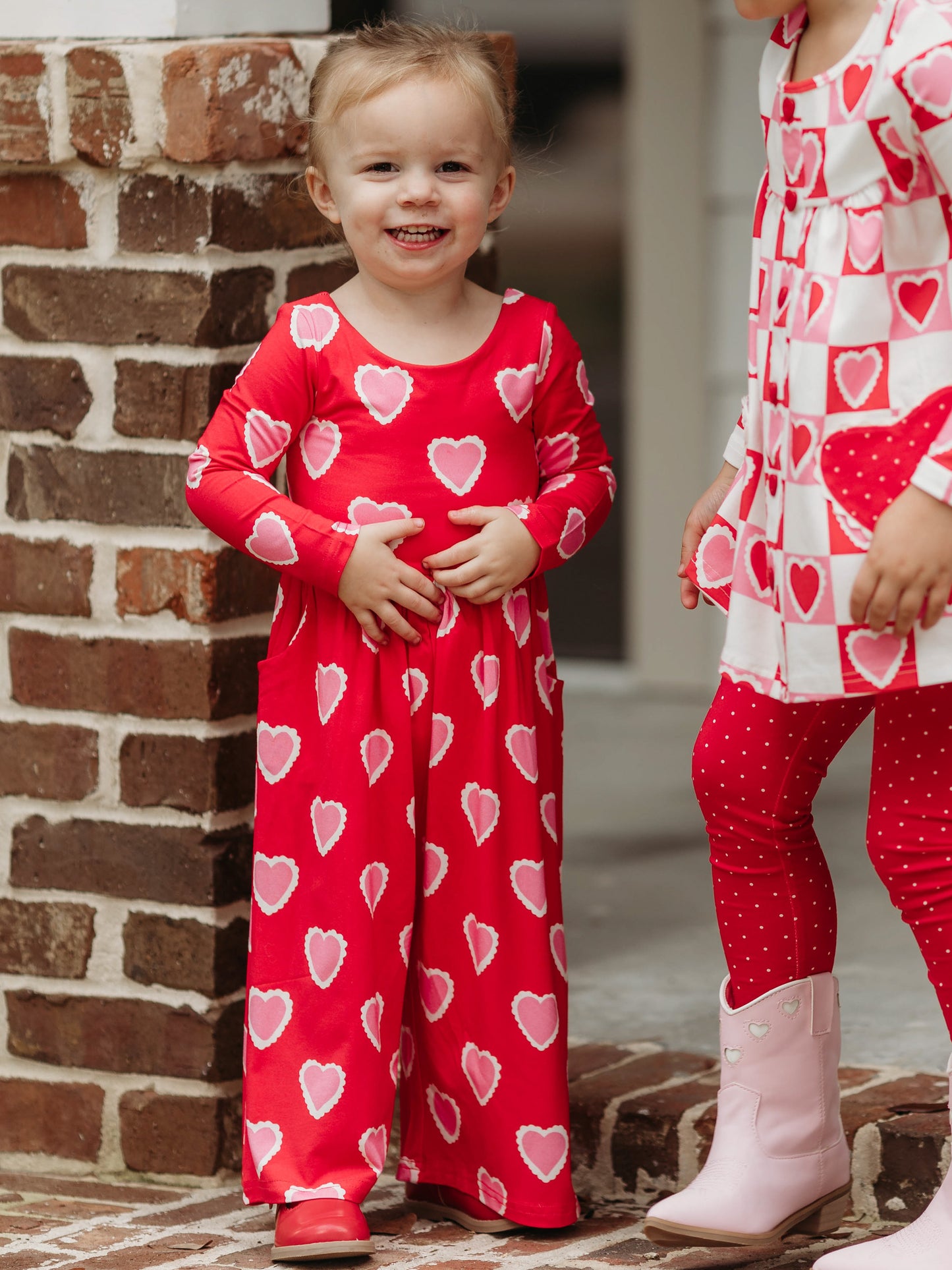 Leggy Romper - Lovely Hearts