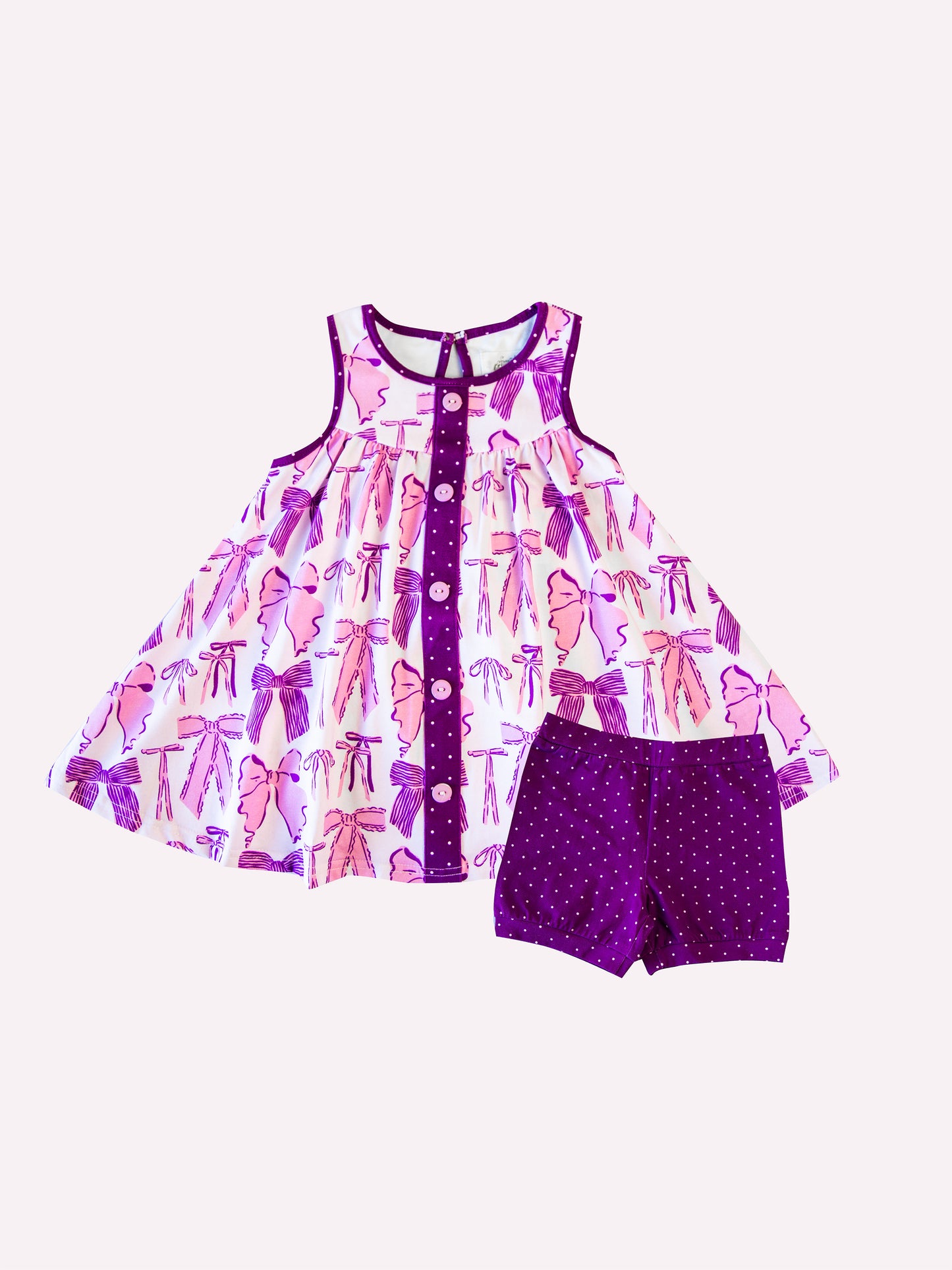 Out to Play Set - Purple Bows