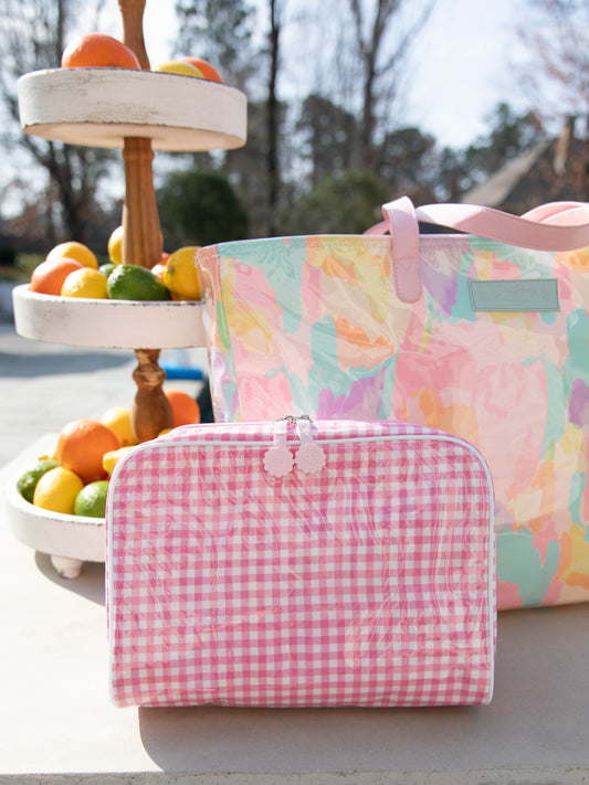 Cosmetic Bag - Pink Gingham
