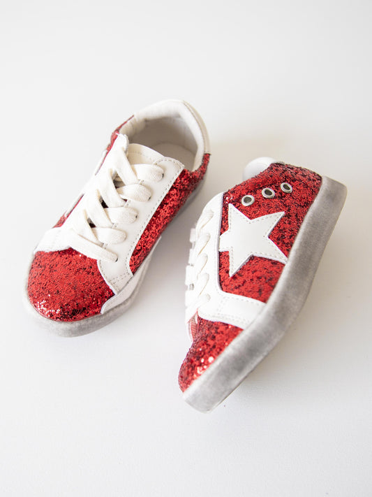 SweetHoney Sneakers - Red Sparkle