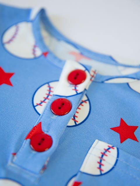 Cloud Fitted Short Set Pajamas - Allstar Baseball