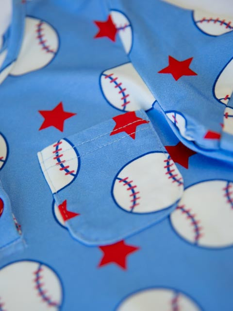 Cloud Fitted Short Set Pajamas - Allstar Baseball