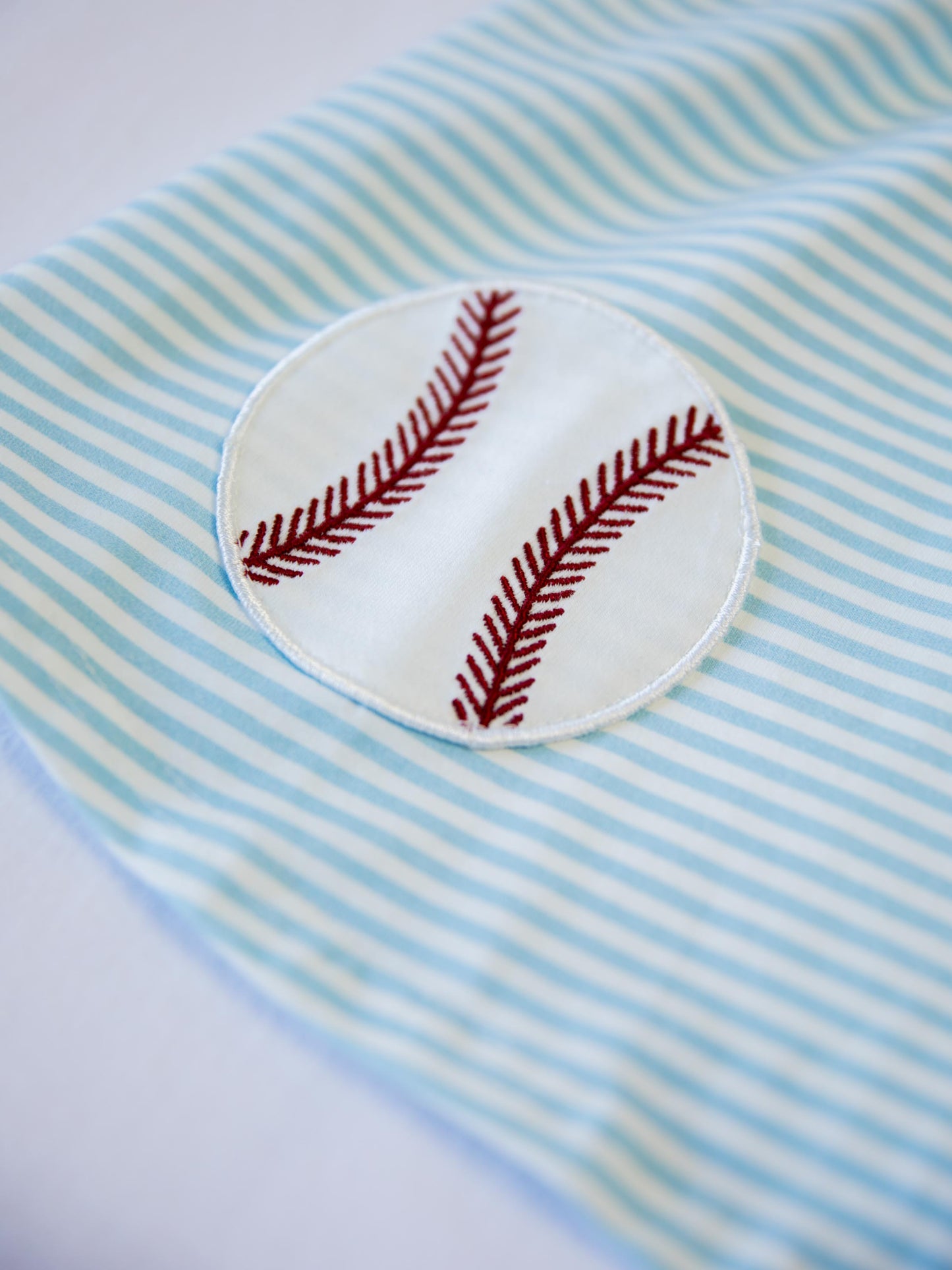 Out to Play Set - Baseball Light Blue Stripes