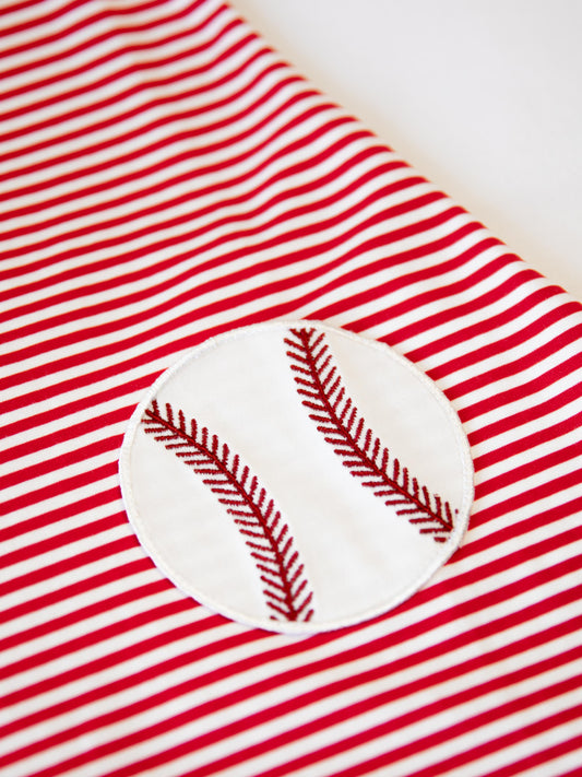 Swing Dress - Baseball Red Stripes