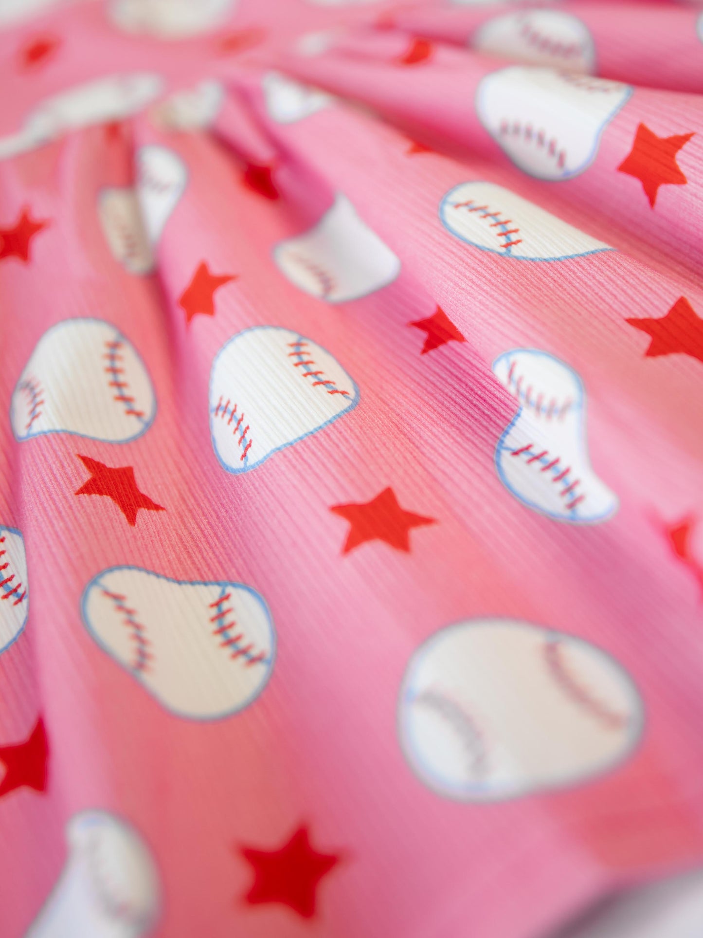 Ribbed Knit Dress - Allstar Baseball Pink