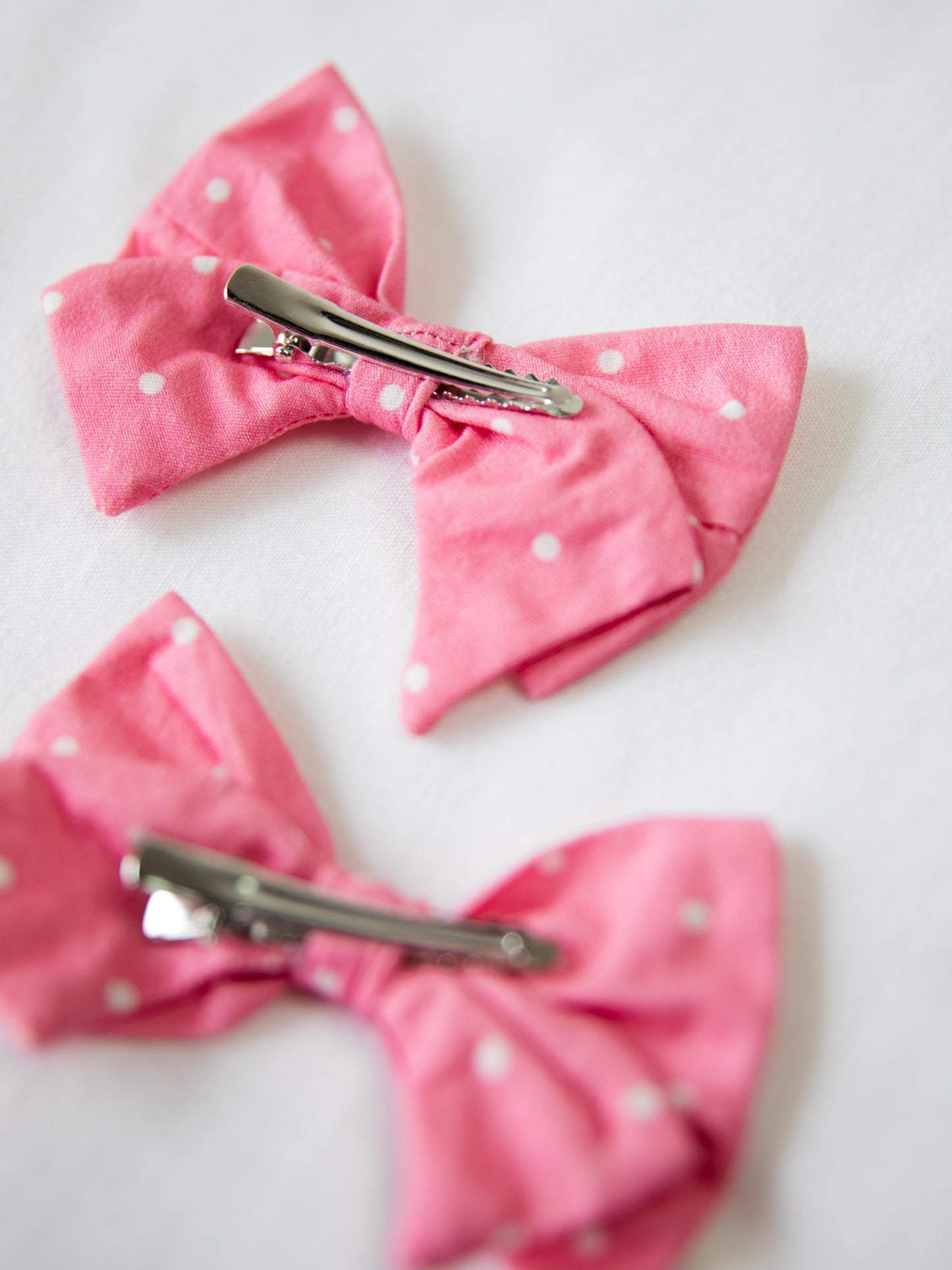 Bow Set Duo - Pink Dotty