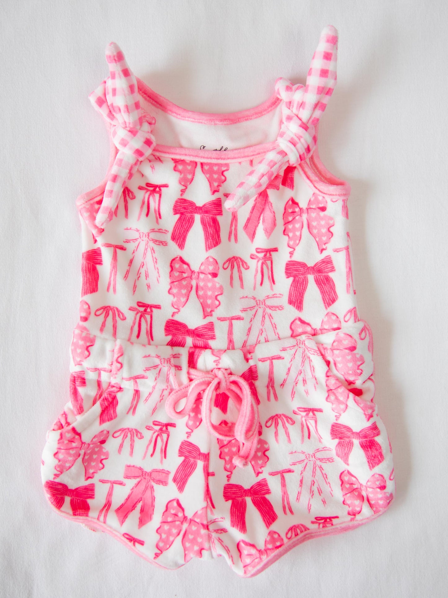 Tiffany Romper - Pretty Pink Bows