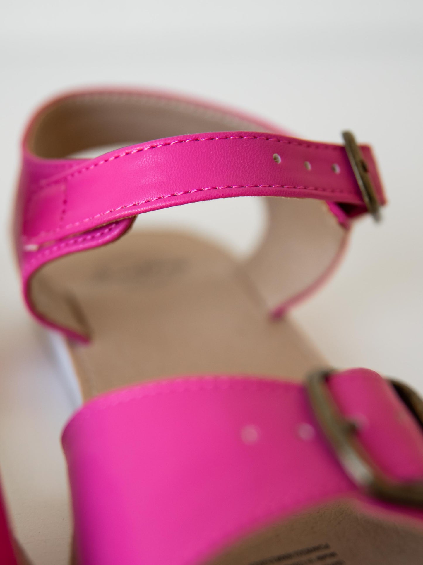 Ankle Strap Sandals - Hot Pink